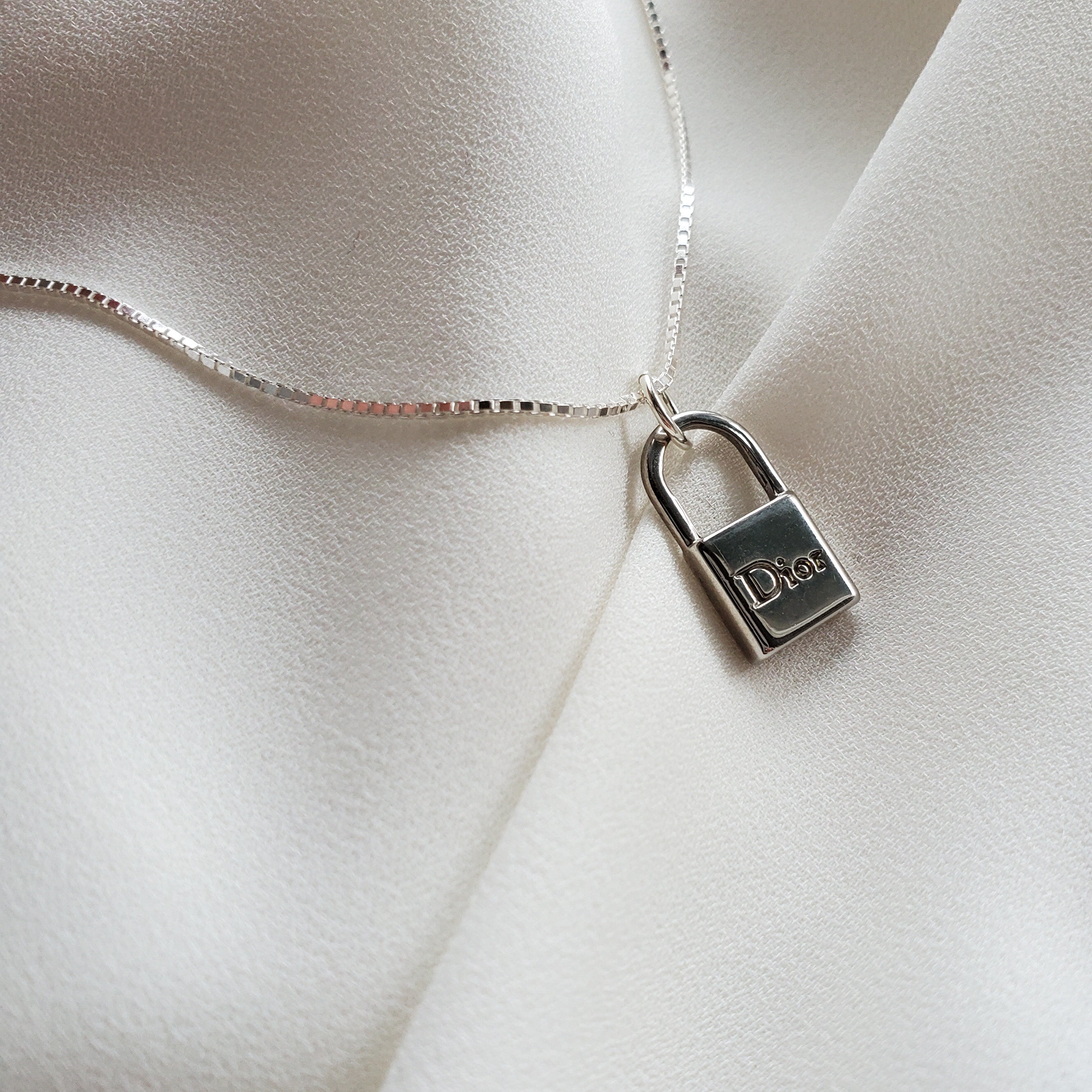 Rework Vintage Silver Dior Lock on Necklace – Relic the Label