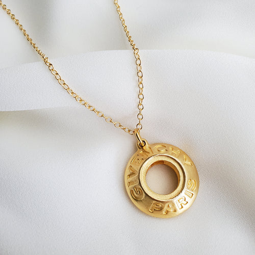 Repurposed / Reworked LV Circle Pendant Necklace - glamaristyles